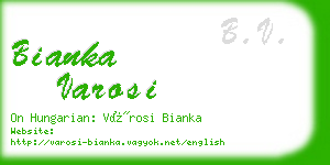 bianka varosi business card